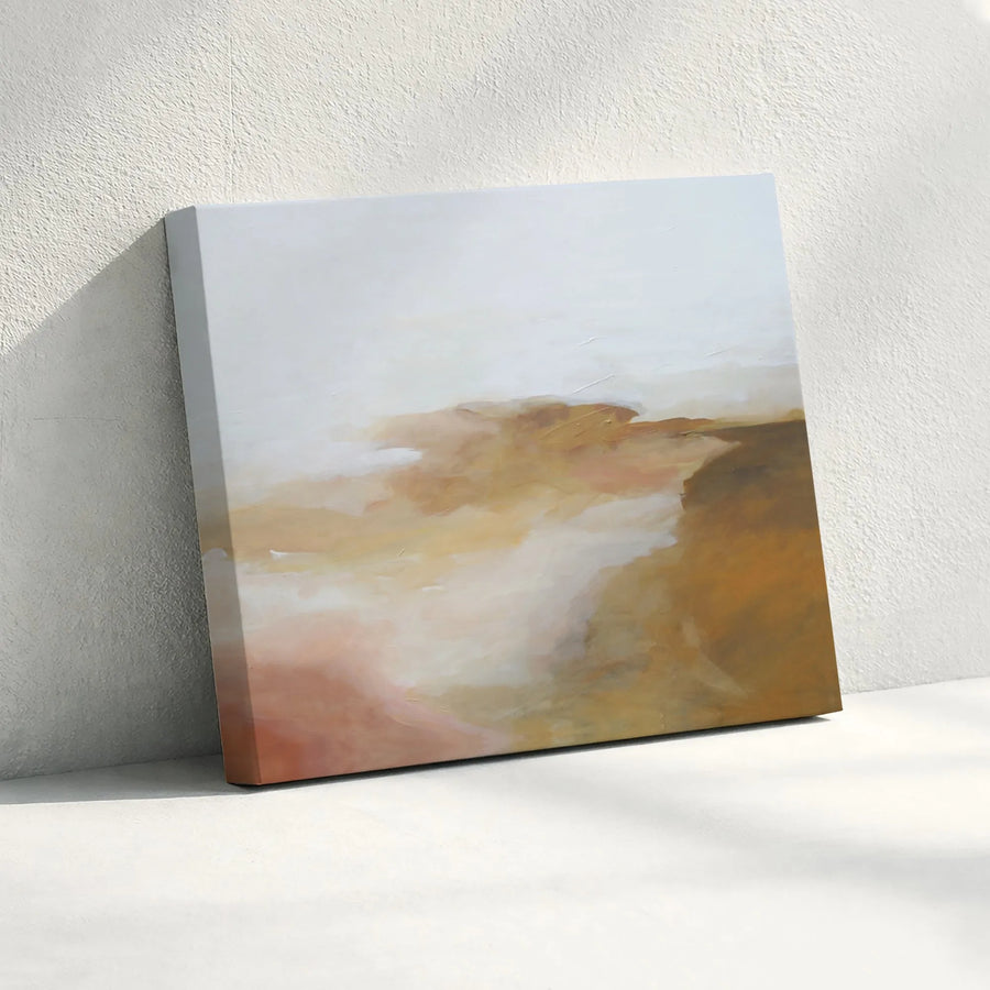 Abstract Canvas Wall Art | Neutral Tone Earthy Landscape Print | Premium Gallery Quality Canvas | Modern Minimalist Living Room Decor Gift