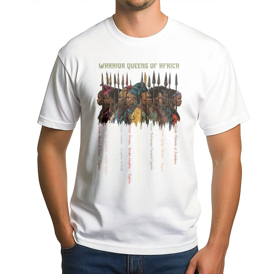 Warrior Queens of Africa T-Shirt | Black History Month Graphic Sweatshirt | Premium Cotton Blend Pullover | Gift for Black Women