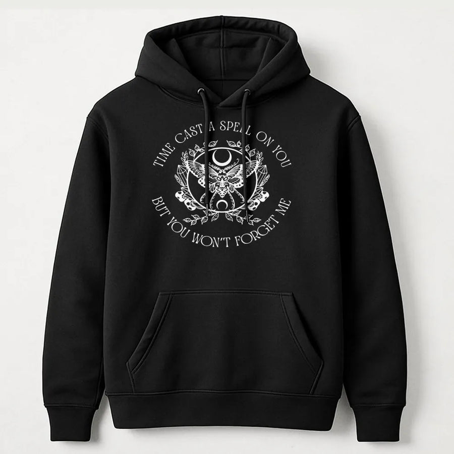 Moth Moon Hoodie | Witchy Cottagecore Aesthetic Pullover | Premium Cotton Blend | Gift for Music Lovers and Mystical Style Fans