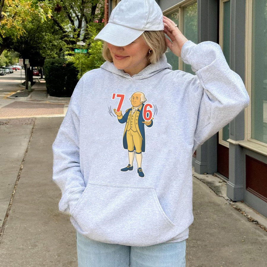 George Washington 1776 Hoodie | Historical Meme Graphic Pullover | Premium Cotton-Blend Sweatshirt | Patriotic Gift for History Lovers