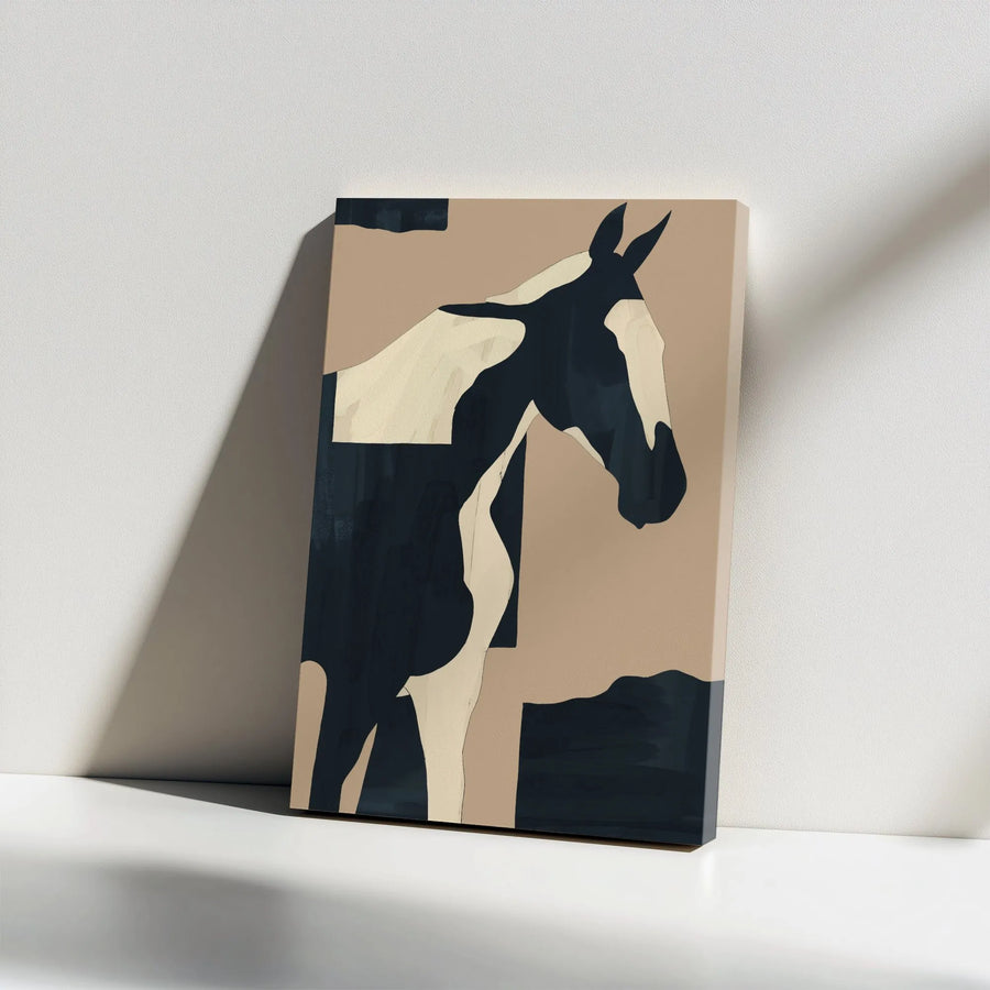 Abstract Horse Canvas Wall Art | Minimalist Equestrian Decor | Premium 1.25" Thick Gallery Canvas | Collector's Gift for Horse Lover