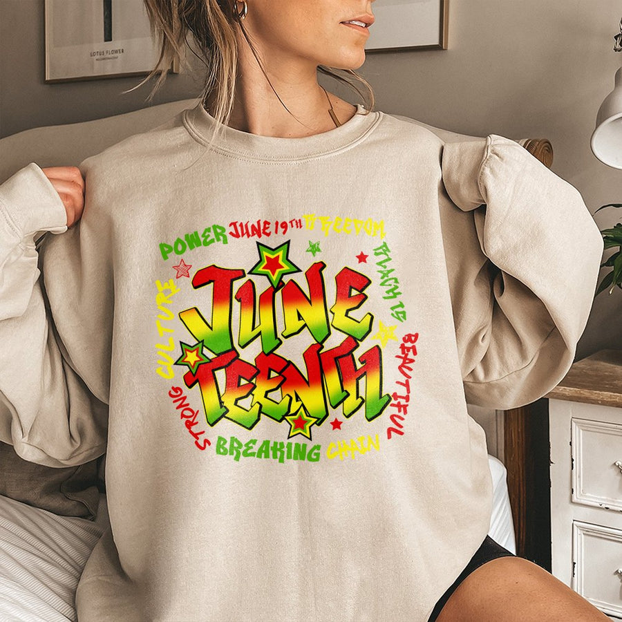 Juneteenth Sweatshirt | Black History Freedom Graphic | Premium Cotton Blend | Unisex Emancipation Day Gift for Equality Advocates