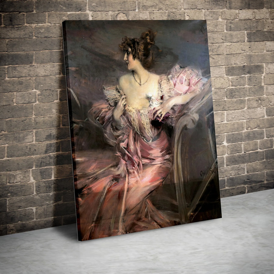 Boldini Madame de Florian Canvas Print | Vintage Italian Portrait Painting | Premium Gallery Wrapped Canvas | Classic Home Decor Art Collector's Gift