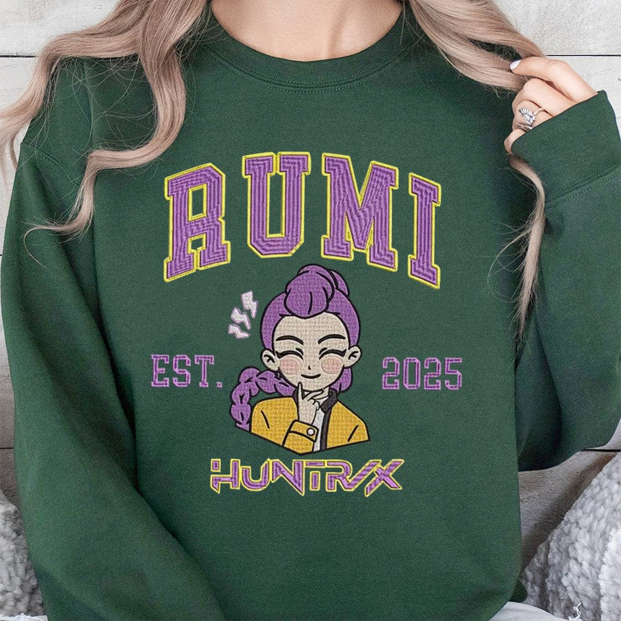 Rumi Anime Graphic Sweatshirt | Huntrix 2025 Fan Apparel | Unisex Cotton Blend Pullover | Cute Cartoon Gift for Manga Enthusiasts