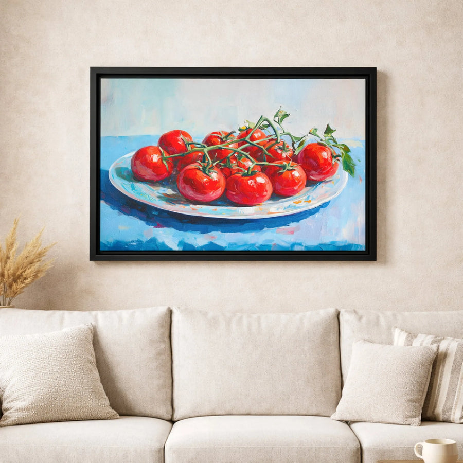 Tomato Still Life Canvas Print | Impressionist Kitchen Wall Art | Premium Gallery Wrapped Decor | Farmhouse Dining Room Gift