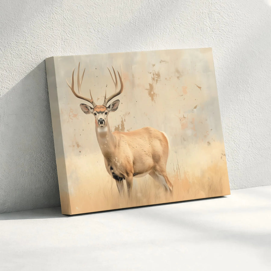 Majestic Deer Buck Canvas Print | Rustic Wildlife Wall Art | Premium Gallery Wrapped 1.25 Inch Profile | Farmhouse Decor for Nature Lovers