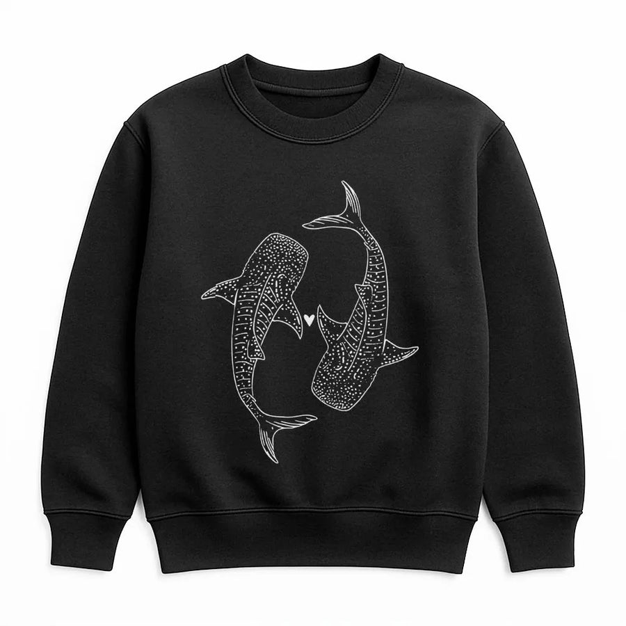 Whale Shark Sweatshirt | Coconut Girl Aesthetic Ocean Animal Art | Soft Cotton Blend | Preppy Marine Biology Gift