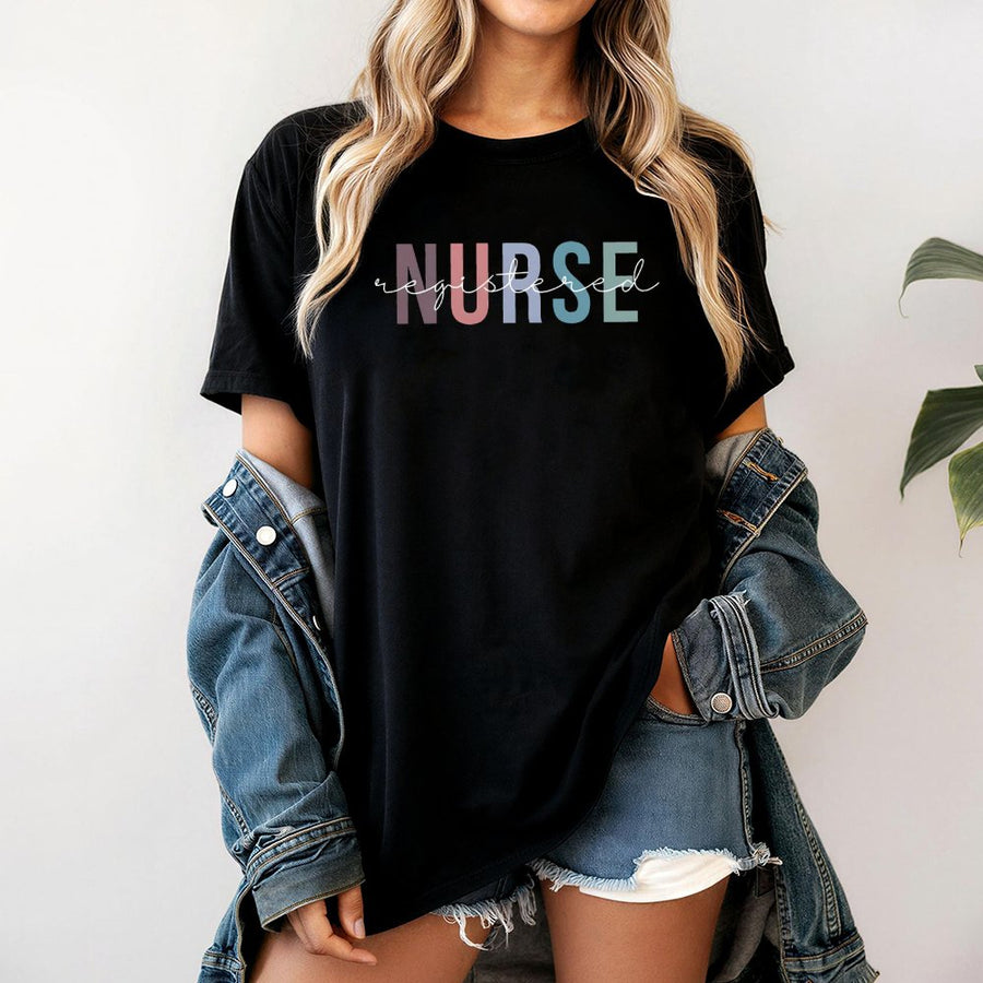 Registered Nurse T-Shirt | Modern Minimalist Typography Print | Premium 100% Cotton | Perfect Gift for Nursing Students and RNs