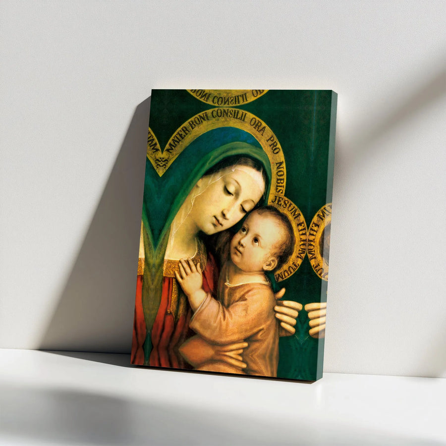 Mother of Good Counsel Canvas Art | Vintage Religious Painting Print | Premium Gallery Wrapped Canvas | Sacred Christian Home Decor Gift