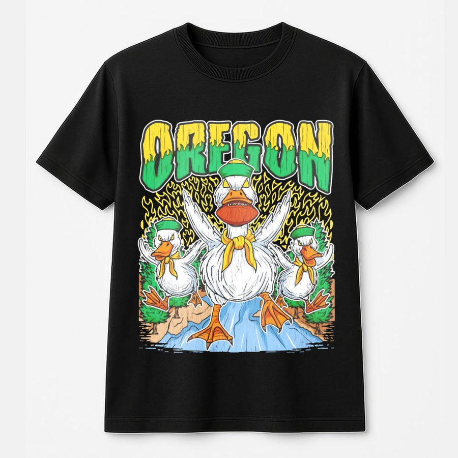 Oregon With Vintage Cartoon Ducks T-Shirt