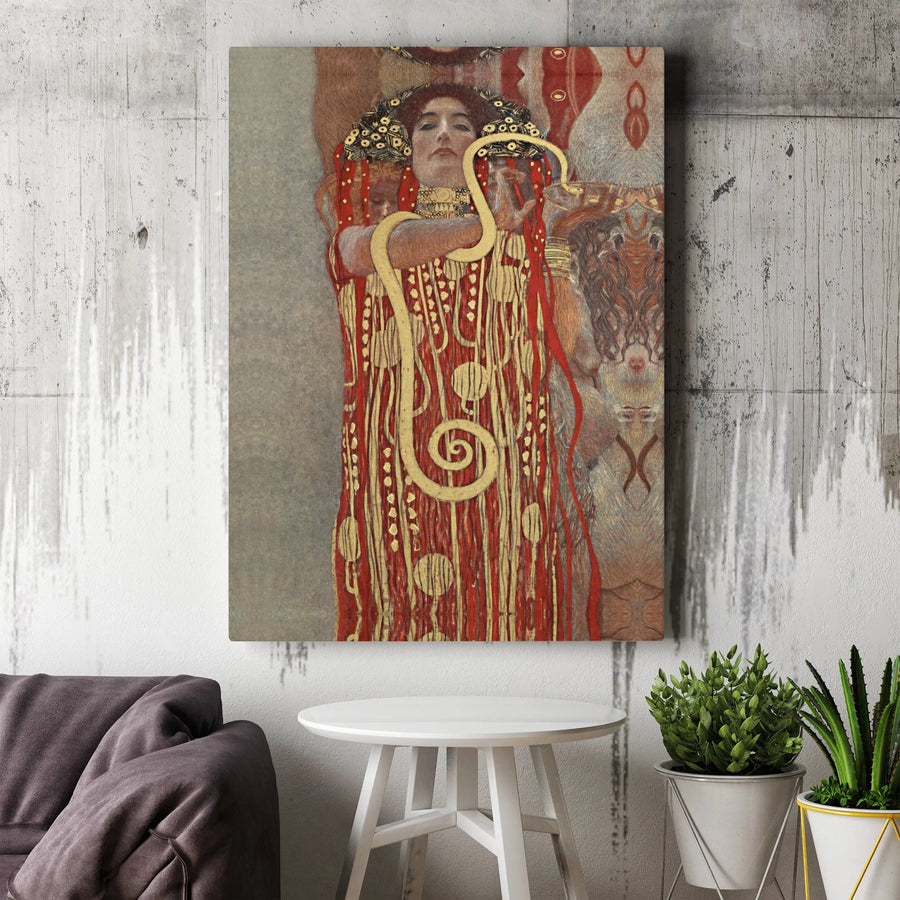 Gustav Klimt Hygeia Canvas Print | Art Nouveau Wall Art | Premium Fade-Resistant Gallery Wrap | Elegant Home Office Decor Gift