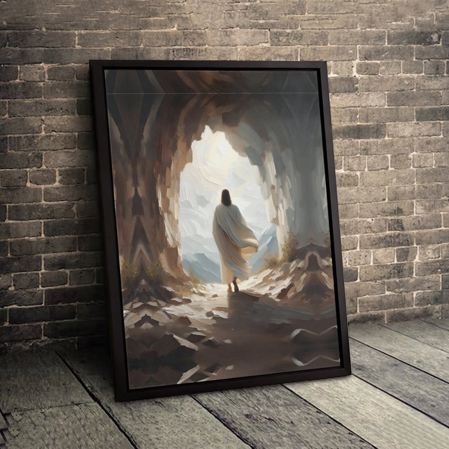 Jesus Resurrection Wall Art | Empty Tomb Canvas Print | Premium Gallery-Wrapped Decor | Christian Home Gift For Easter And Spiritual Inspiration