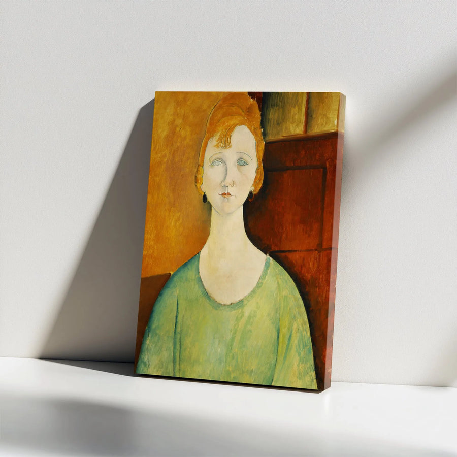 Modigliani Canvas Wall Art | Jeanne Hebuterne Fine Art Reproduction | Premium Gallery Wrap Canvas | Collector's Gift For Classic Art Lovers
