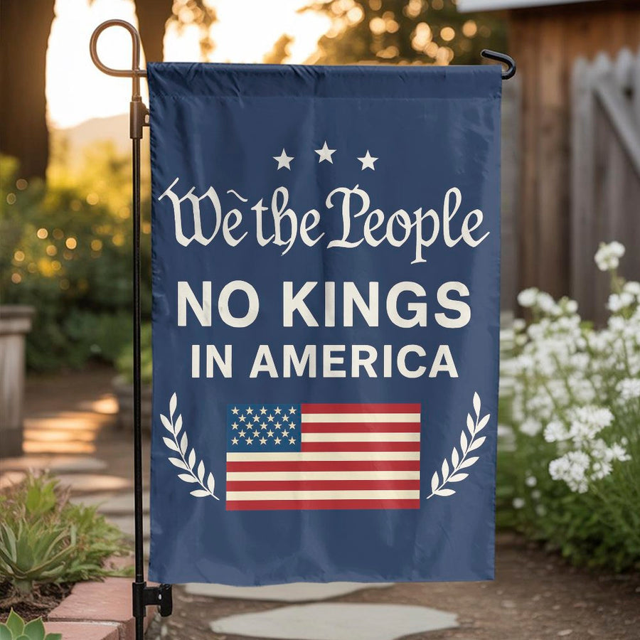 We The People No Kings In America Garden Flag | Patriotic US Yard Decor | Premium Weather-Resistant Polyester | July 4th Independence Day Gift