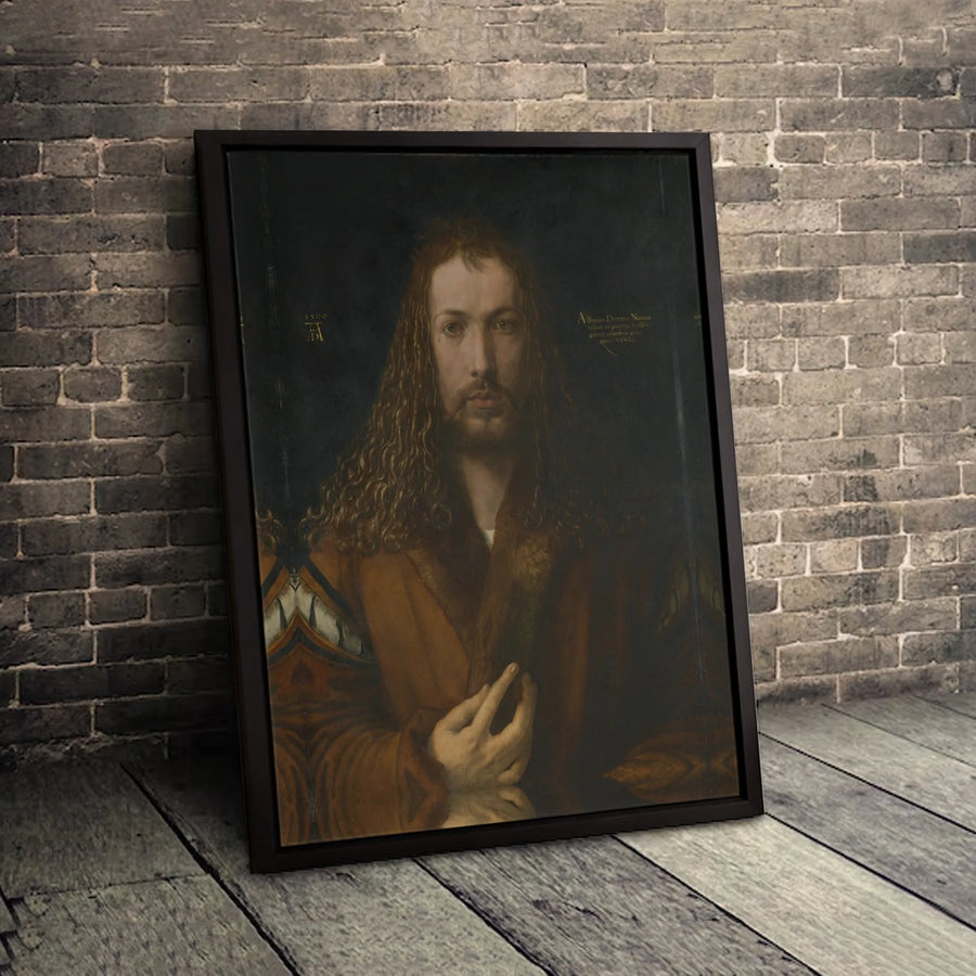 Albrecht Dürer Self-Portrait at 28 Canvas Print | Renaissance Fine Art Masterpiece | Museum-Quality Gallery Wrap | Historic Portrait Wall Decor