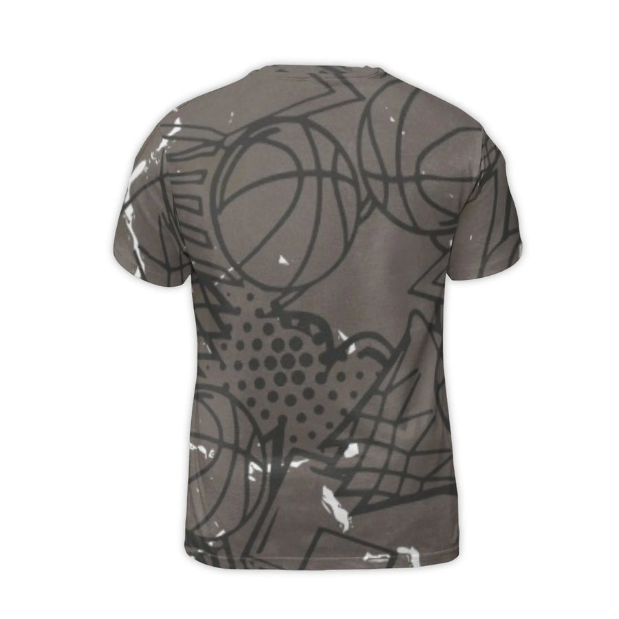 Basketball Graffiti 3D T-Shirt | Streetwear Sneaker Art Print | Premium Polyester Spandex | Gift for Basketball Players and Fans