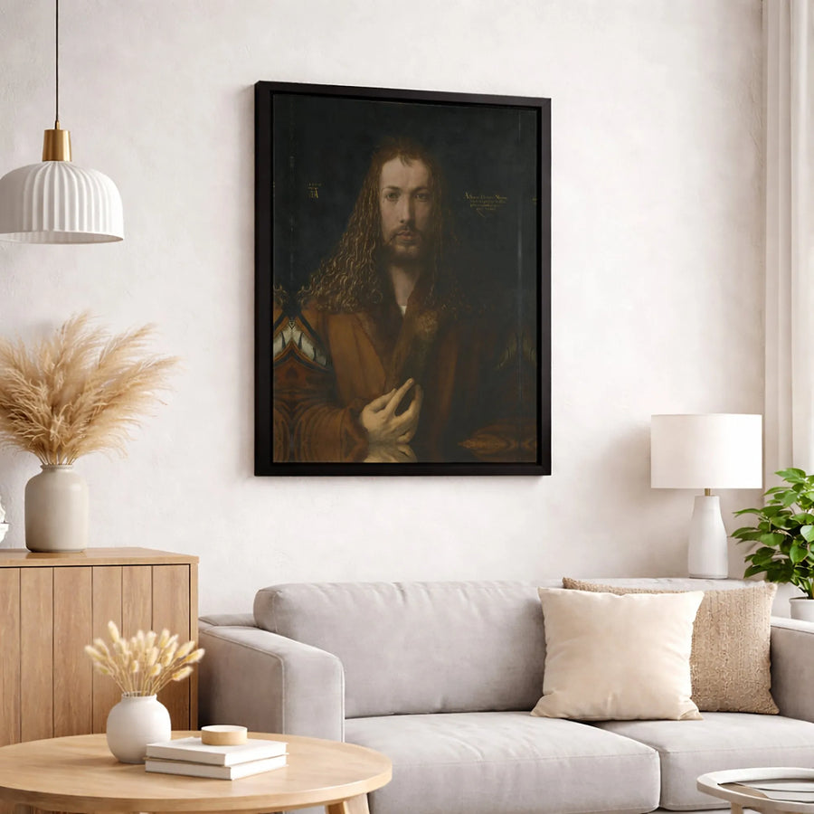 Albrecht Dürer Self-Portrait at 28 Canvas Print | Renaissance Fine Art Masterpiece | Museum-Quality Gallery Wrap | Historic Portrait Wall Decor