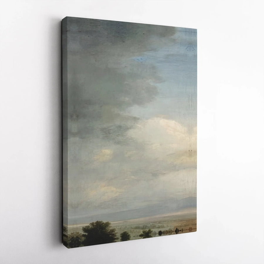 Vintage Landscape Canvas Wall Art | Atmospheric Cloudscape Painting | Premium Thick Gallery Canvas | Classic Home Decor Gift
