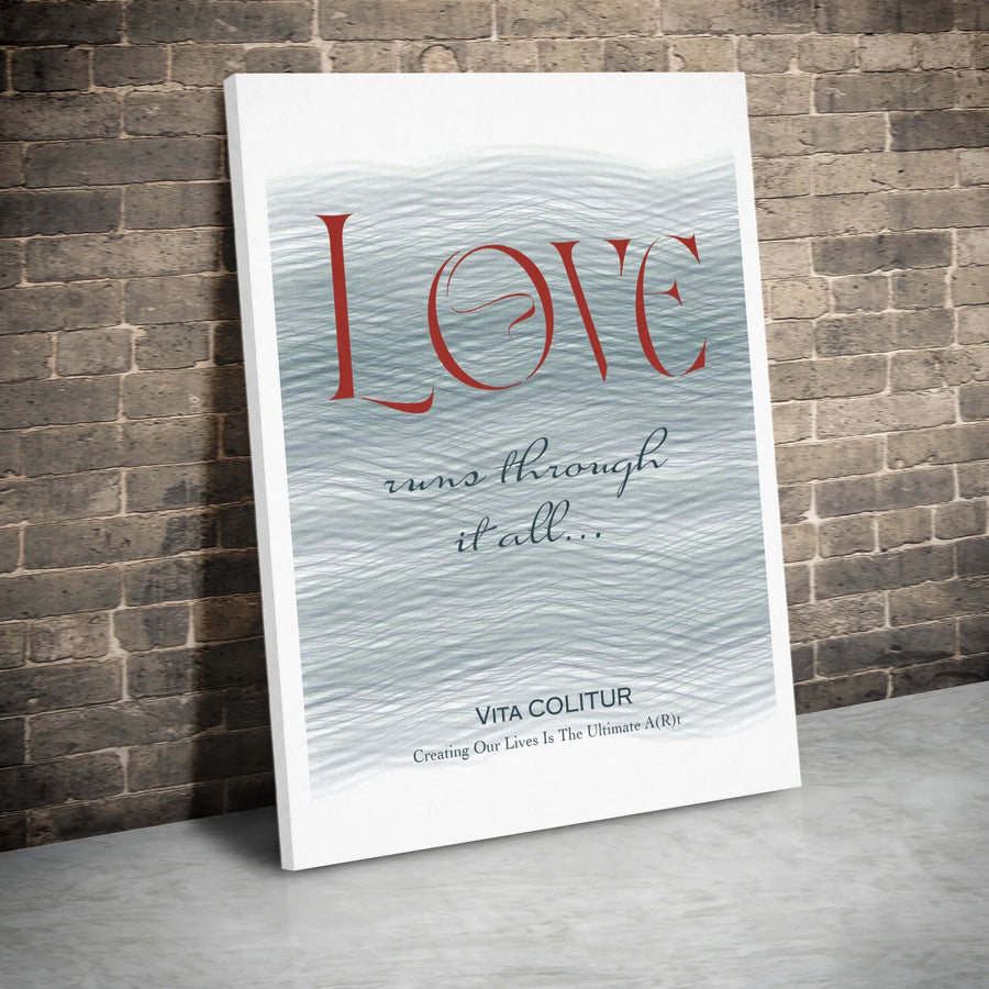 Love Wall Art Canvas | Inspirational Quote Typography Decor | 1.25" Gallery Wrap Premium Print | Romantic Bedroom and Living Room Gift Idea