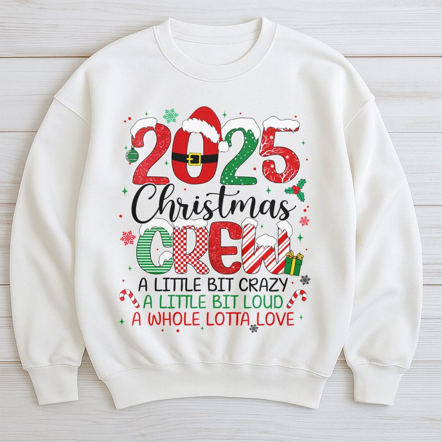 2025 Christmas Crew Sweatshirt | Funny Family Matching Holiday Graphic | Soft Cotton Blend | Unisex Gift for Holiday Season Party