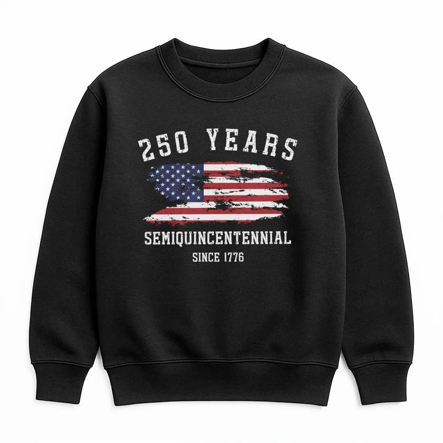 USA 250th Anniversary Sweatshirt | Retro Distressed American Flag | Premium Cotton Blend | Patriotic Collector's Gift for 4th of July