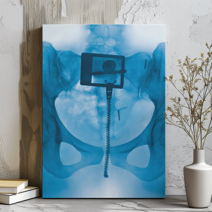 Pelvis X-Ray Art Canvas | Surreal Medical Anatomy Print | Premium Gallery Wrap Decor | Unique Physician Gift for Doctors & Medical Professionals