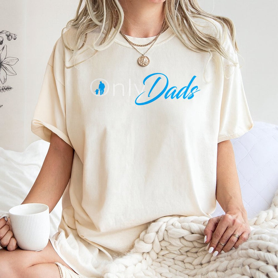 Only Dads T-Shirt | Father and Child Silhouette Graphic | Premium 100% Cotton | Perfect Father's Day 2026 Gift for New Dad or Husband