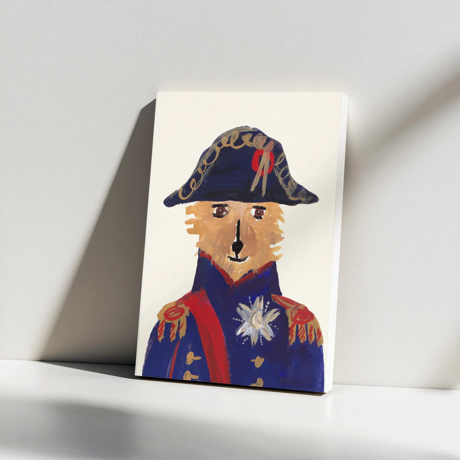 Norwich Terrier Napoleon Canvas Wall Art | Whimsical Historical Pet Portrait | Premium 1.25" Gallery Wrap Canvas | Collector's Gift for Dog Lover