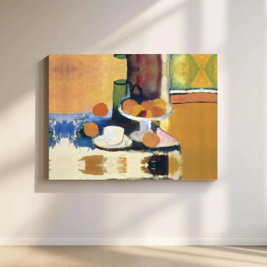 Abstract Still Life Fruit Canvas Print | Mid Century Modern Kitchen Wall Art | Gallery Quality Framed Artwork | Elegant Home Decor Gift
