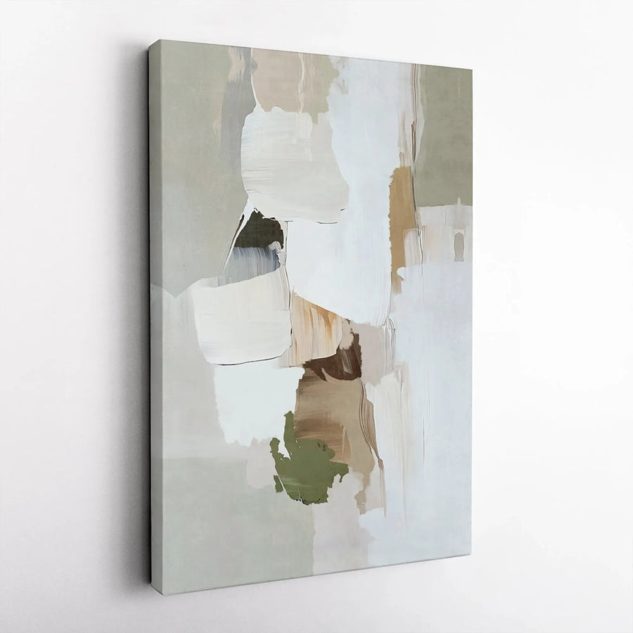 Abstract Canvas Wall Art | Textured Earth Tone Painting | Premium Frameless Canvas Print | Modern Living Room Wall Decor