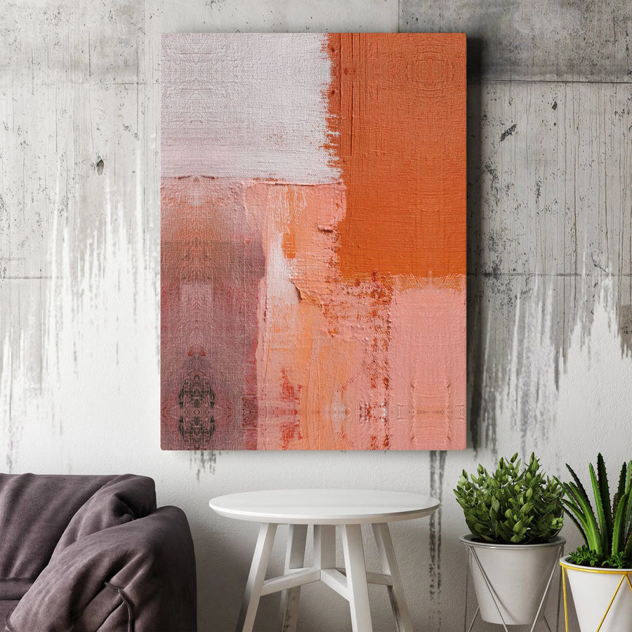 Abstract Wall Art Canvas | Modern Textured Color Block Print | Premium Gallery-Wrapped 1.25 Inch Profile | Minimalist Living Room Decor