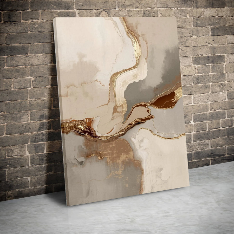 Abstract Gold Canvas Wall Art | Minimalist Gold Vein Marble Print | 1.25" Thick Gallery Wrap | Premium Contemporary Home Decor Gift