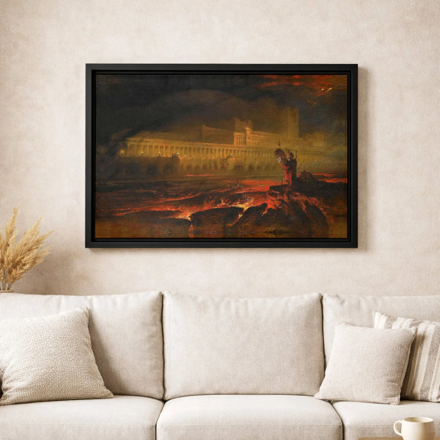 The Destruction of Pompeii and Herculaneum | John Martin Art Print | Gallery-Quality 1.25" Canvas | Classic Romanticism Wall Decor