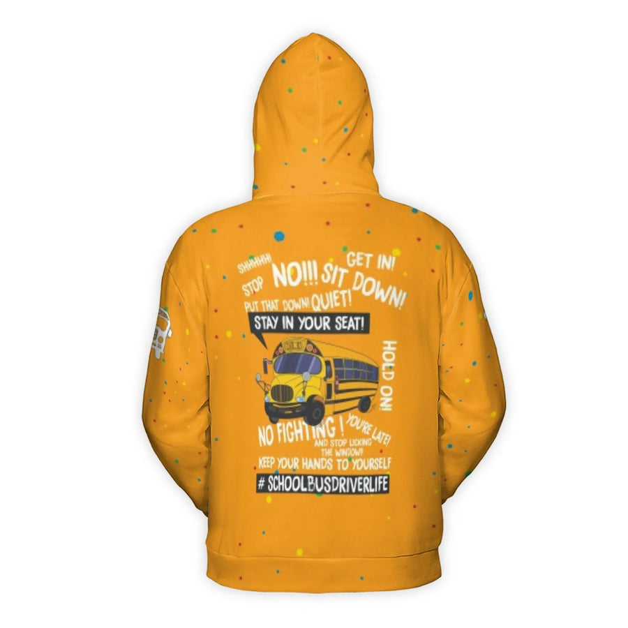 School Bus Driver 3D Hoodie | Funny All About That Bus Print | Premium Polyester Fleece | Gift For School Bus Drivers