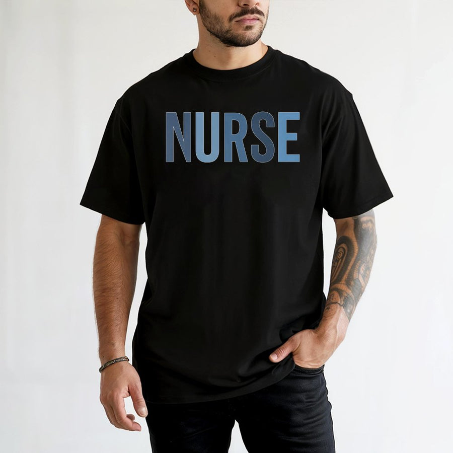 Nurse T-Shirt | Minimalist Graphic Lettering Print | 100% Soft Cotton Premium Quality | Graduation Gift for Nursing Students and Registered Nurses