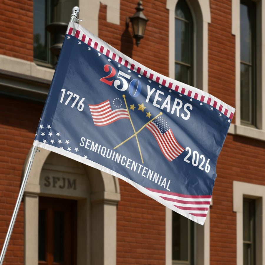 USA 250th Anniversary House Flag | Semiquincentennial Patriotic Decor | Premium Weather-Resistant Polyester | 1776-2026 Commemorative Gift