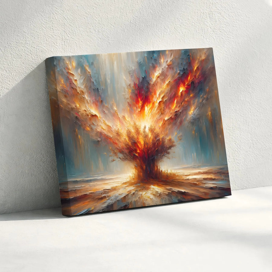 Abstract Explosion Canvas Print | Modern Expressive Wall Art | Premium Gallery Wrapped Canvas | Large Living Room Decor Gift