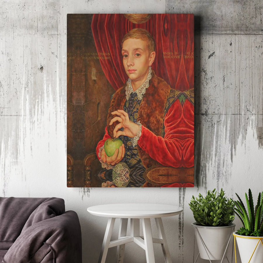 Boy with Apple Canvas Print | Sofonisba Anguissola Painting Reproduction | Premium Gallery Wrap | Collector's Classic Home Decor Gift