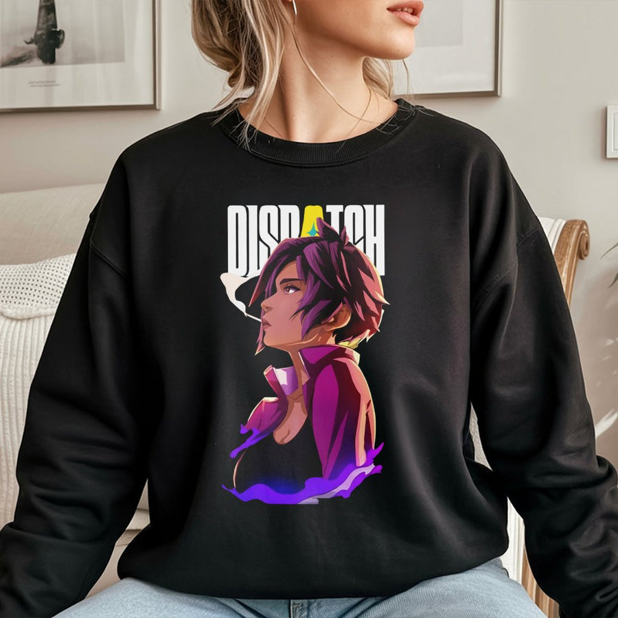 Anime Style Gamer Sweatshirt | Dispatch Character Graphic Print | Premium Cotton Blend Streetwear | Unique Gaming Apparel Gift For Men Women