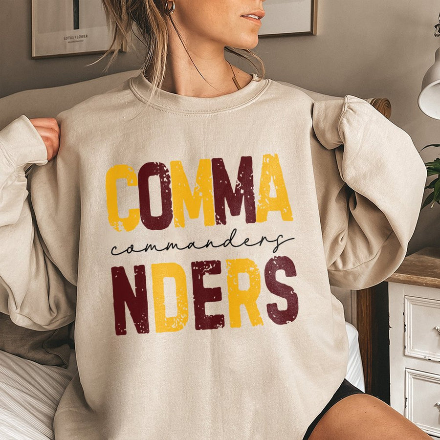 Comma Commanders Nders Washington Commanders Sweatshirt