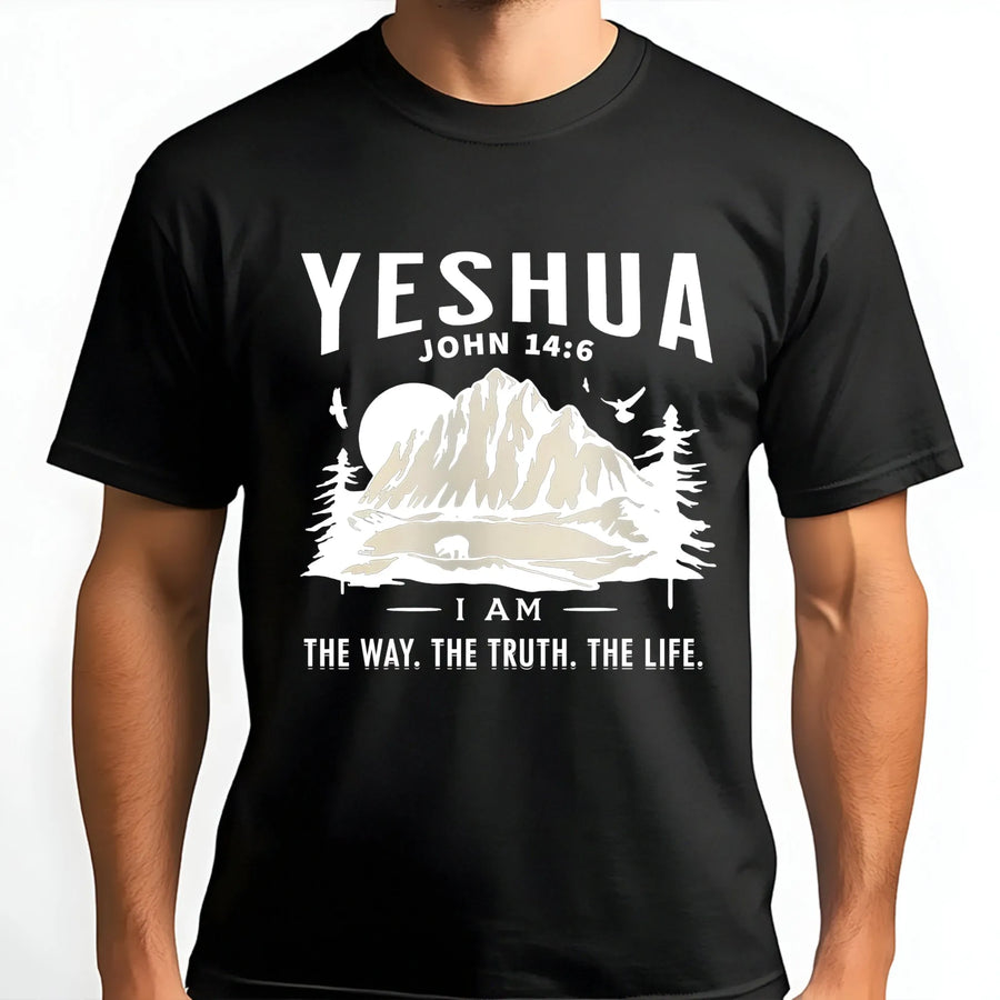 Yeshua T-Shirt | John 14:6 Bible Verse Graphic Design | Premium Cotton Religious Apparel | Christian Gift For Men And Women