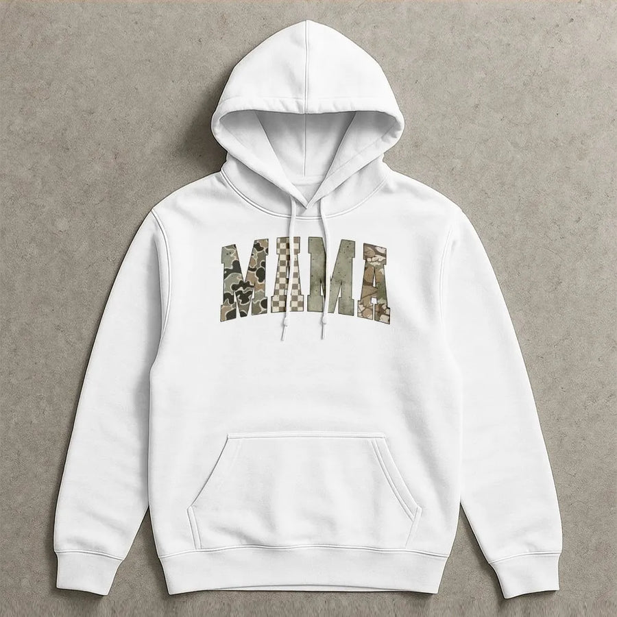 Mama Camo Hoodie | Western Mixed Camo Print Pullover | Soft Cotton Blend | Gift for Hunting Mom