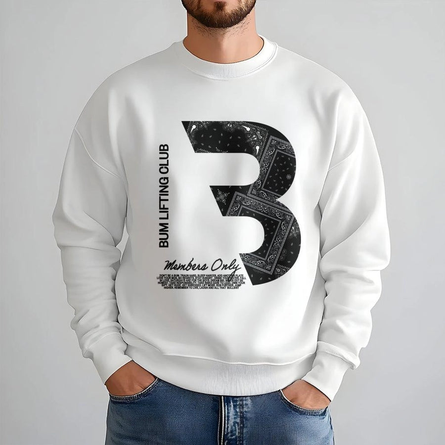 Bum Lifting Club Sweatshirt | Bandana Print Graphic Design | Premium Cotton Blend | Gift For Bodybuilder Fitness Enthusiast