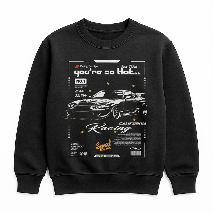 JDM Racing Car Graphic Sweatshirt | Retro Streetwear Drift Design | Premium Soft Fleece Blend | Unisex Apparel Gift for Car Enthusiasts