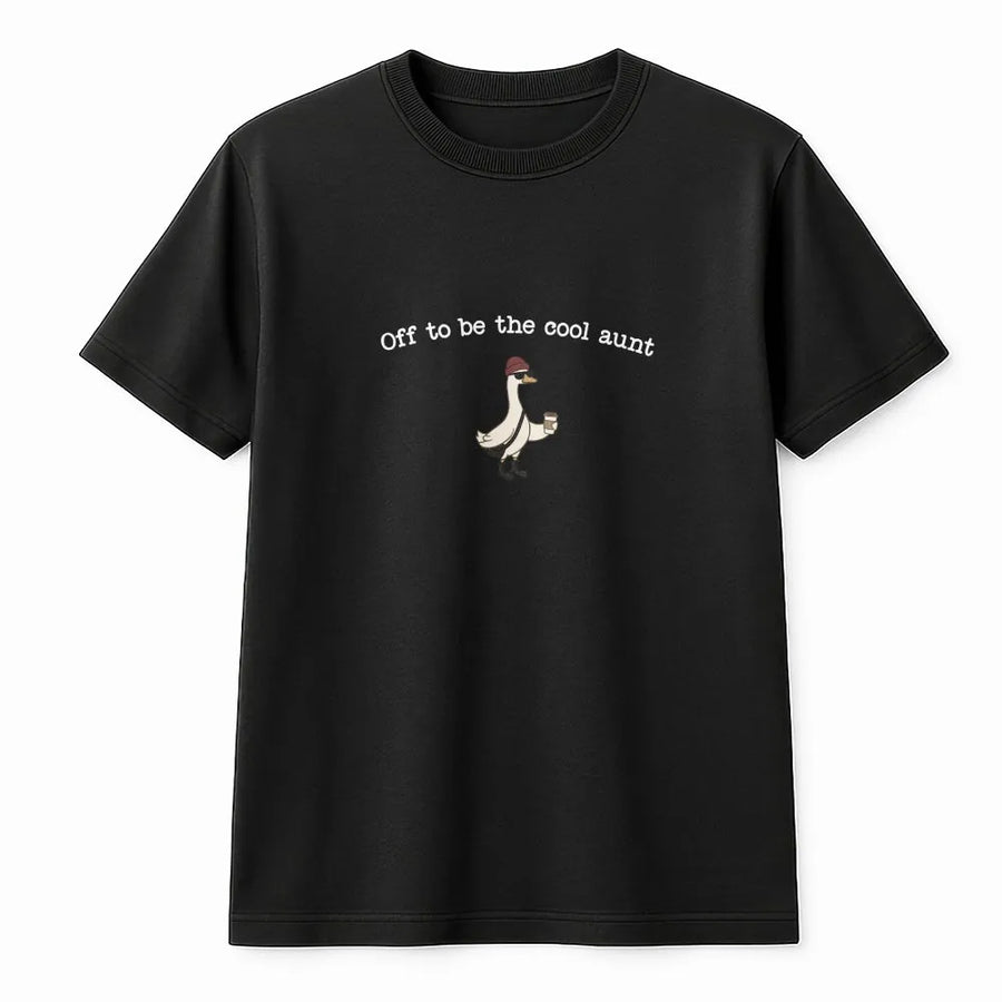 Cool Aunt Goose Graphic Tee | Funny Goose Auntie Apparel | Premium Comfort Colors Shirt | Pregnancy Announcement Gift for New Aunt