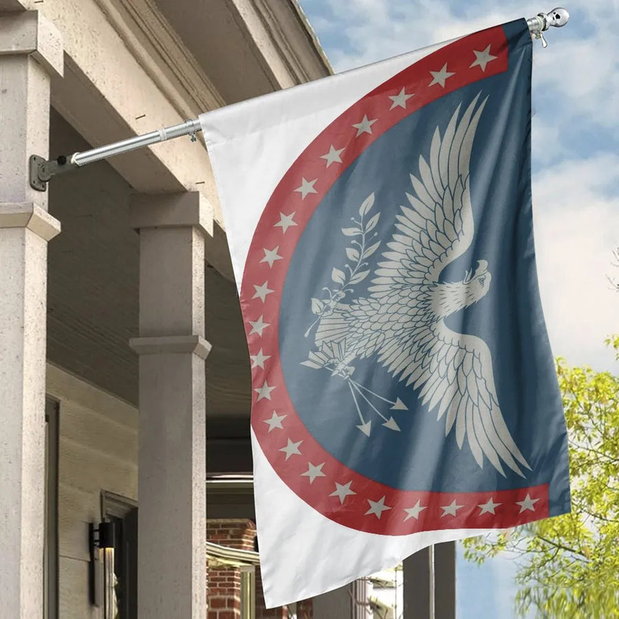 Patriotic American Eagle House Flag | Vintage Style Bunting with Star Border | Premium All-Weather Polyester | Gift for Porch & Yard Decor