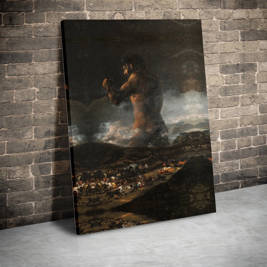 The Colossus by Francisco Goya Wall Art | Famous Spanish Romanticism Painting Print | Premium Gallery-Wrapped 1.25" Canvas | Classic Art Lover Gift
