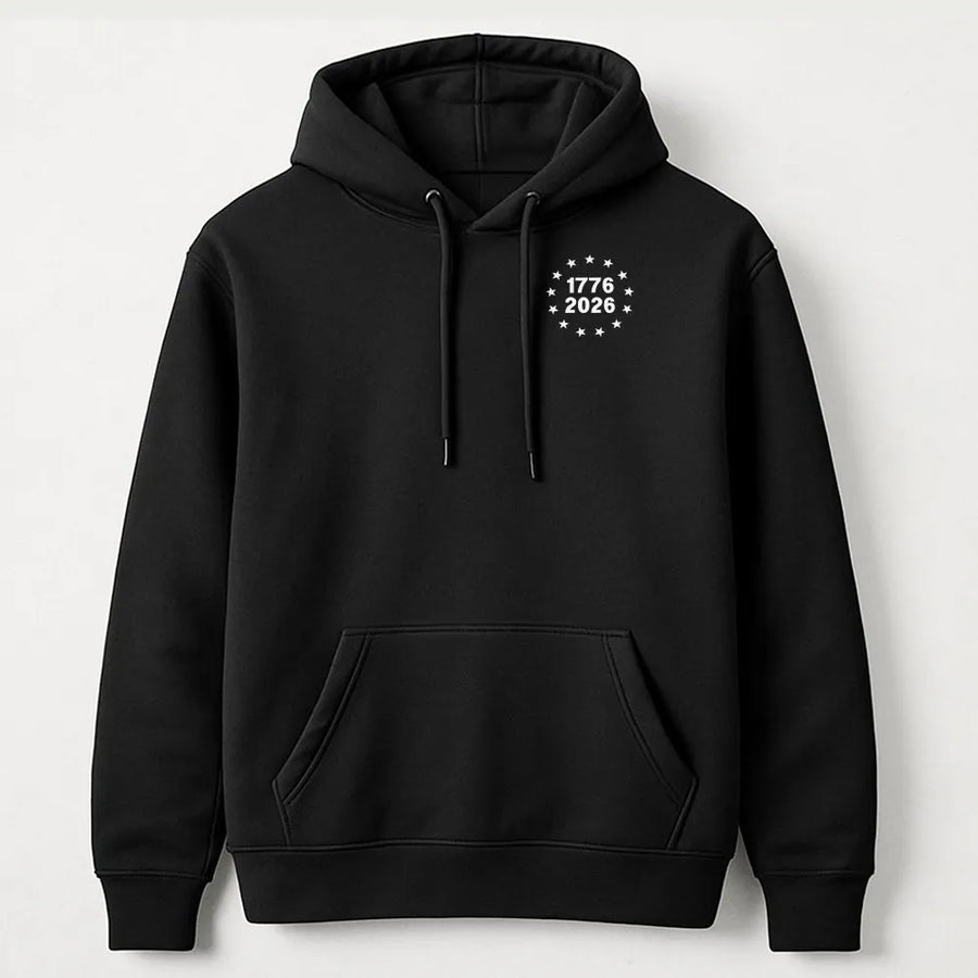 America 250th Anniversary Hoodie | Semiquincentennial 1776-2026 Star Design | Soft Cotton Blend | Commemorative Patriotic Gift