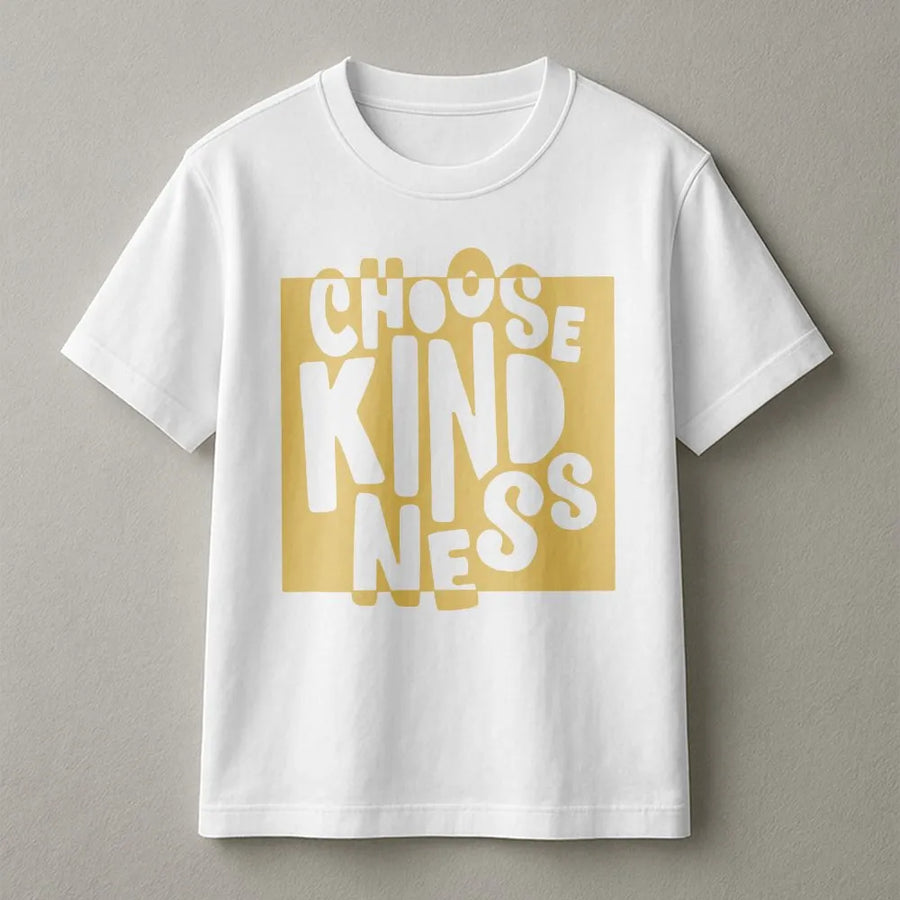 Choose Kindness T-Shirt | Retro Aesthetic Graphic Print | Premium Soft Cotton | Inspirational Positive Vibes Gift for Women and Men