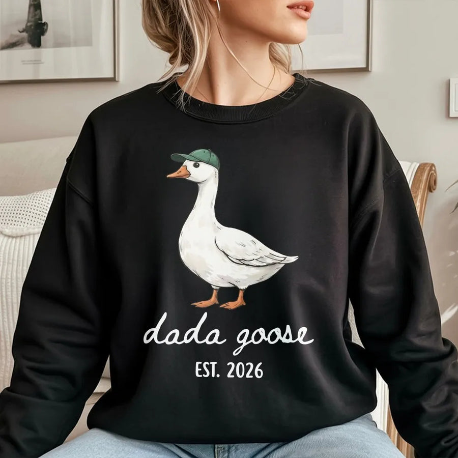 Dada Goose Sweatshirt | Funny Goose with Hat Est 2026 | Comfort Colors Shirt | New Dad Pregnancy Announcement Gift